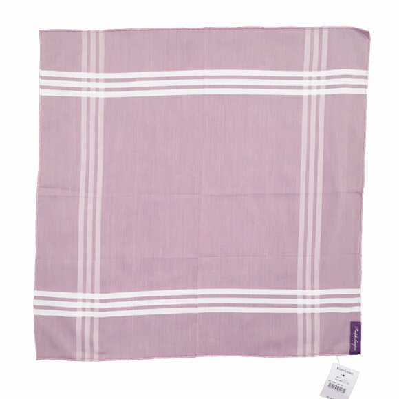 NEW Ralph Lauren Purple Label Linen Pocket Square! Lavender With White Stripes - Picture 1 of 2